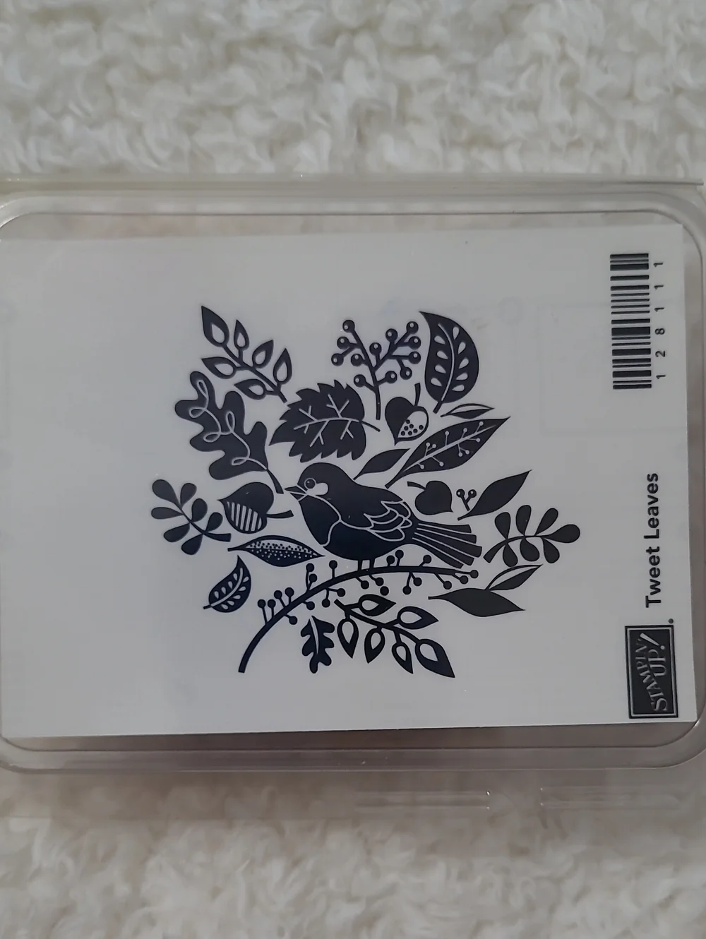 NEW Stampin'Up! Tweet Leaves Bird Stamp Red Rubber Wood Block 128111 Retired